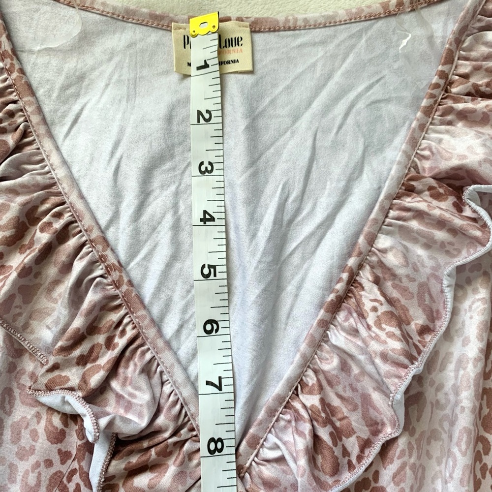 Love Peach Live Sleeve Ruffled Peplum Blouse Top - Picture 7 of 11